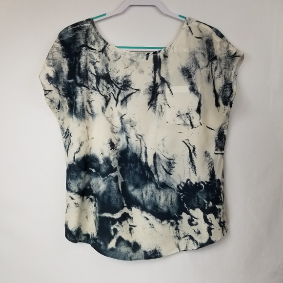 Kirro Sheer Cross Over Back Cap Sleeve Top SZ XL - Picture 1 of 7